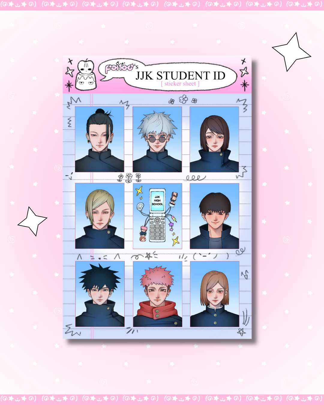 JK Student ID Sticker Sheet