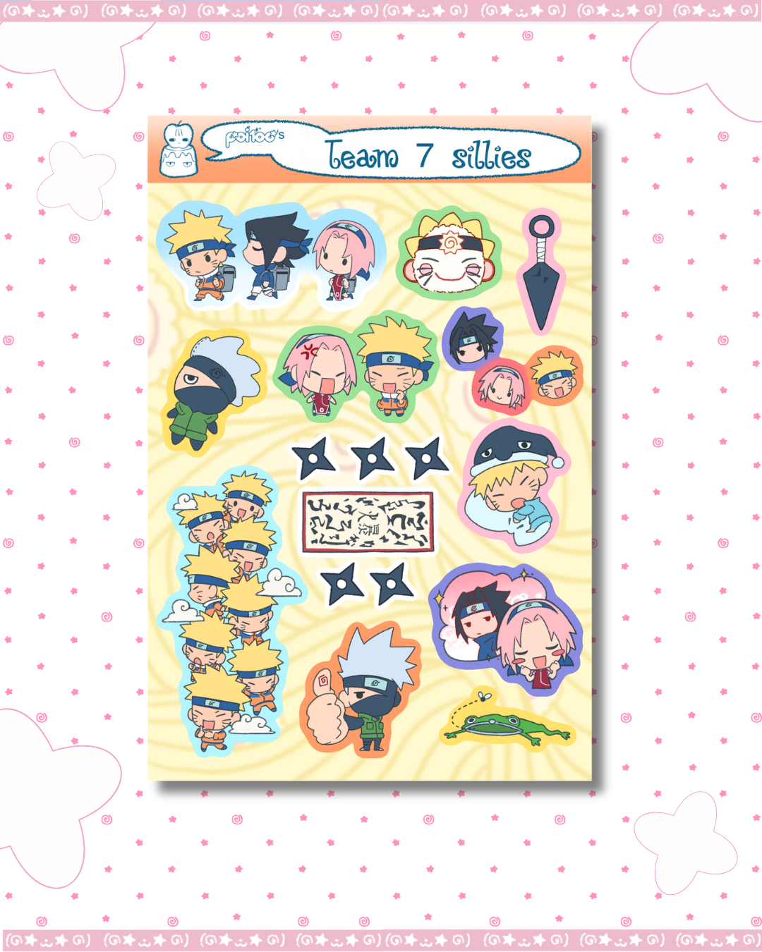 Team 7 Sillies Sticker Sheet