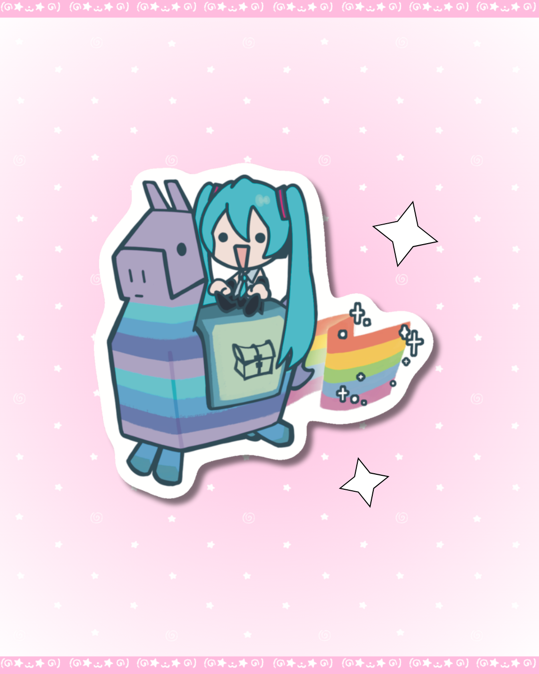 M1KU x BATTLE ROYALE Glitter Diecut