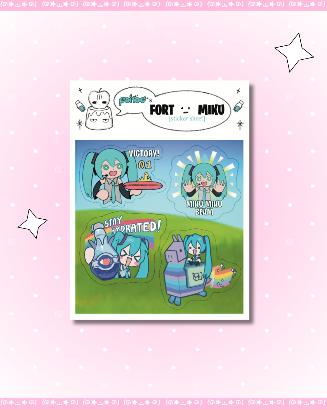 M1KU x BATTLE ROYALE Sticker Sheet