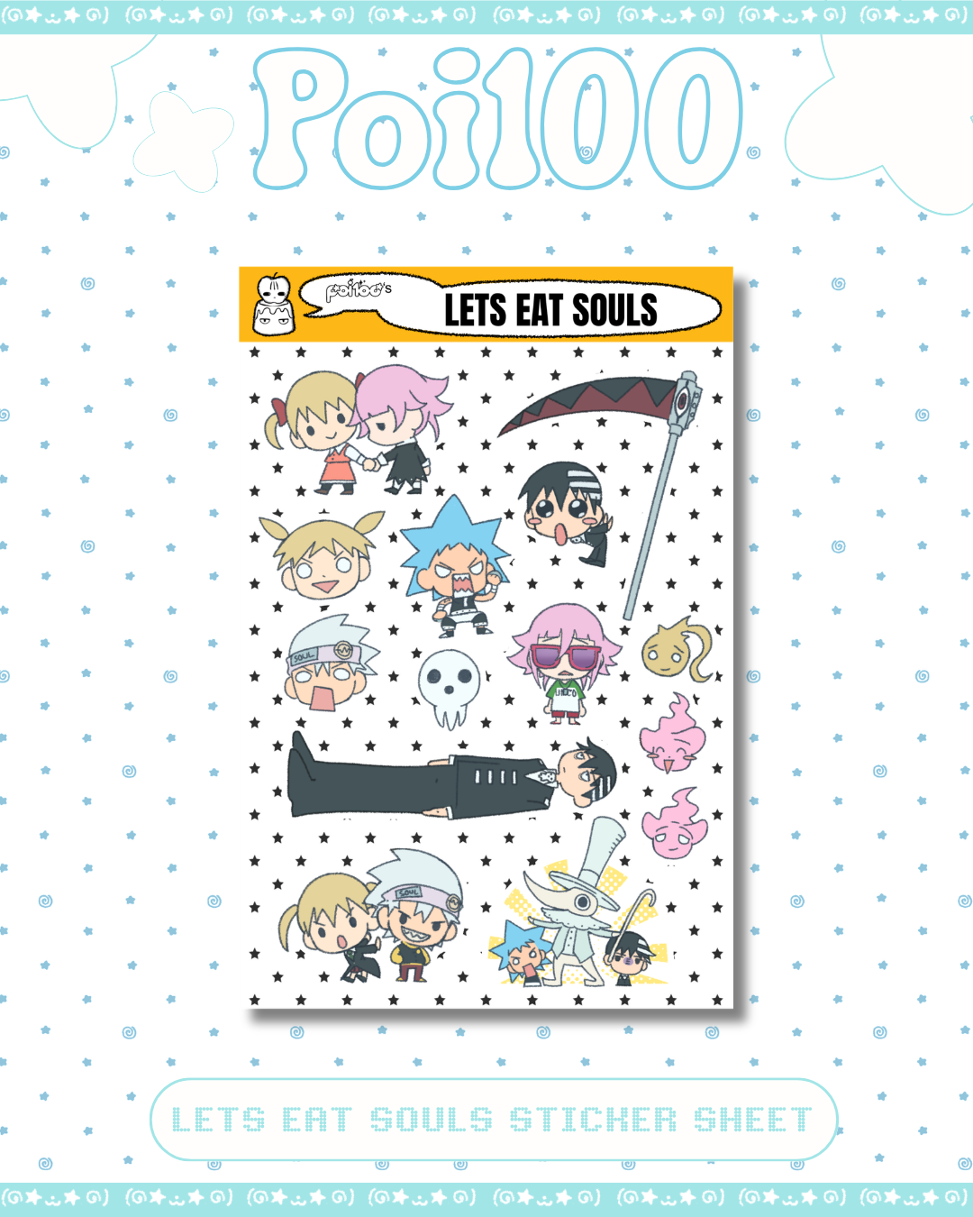 Lets Eat Souls Sticker Sheet