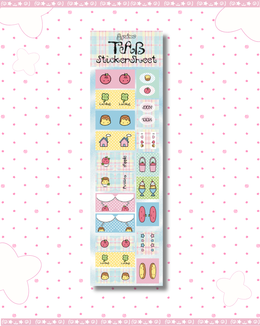 Apple&Pudding Tab Sticker Sheet