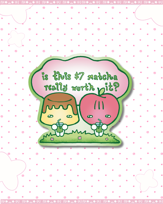Apple&Pudding Matcha Diecut