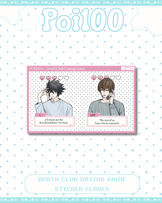 Death Club Dating Game Sticker Flakes
