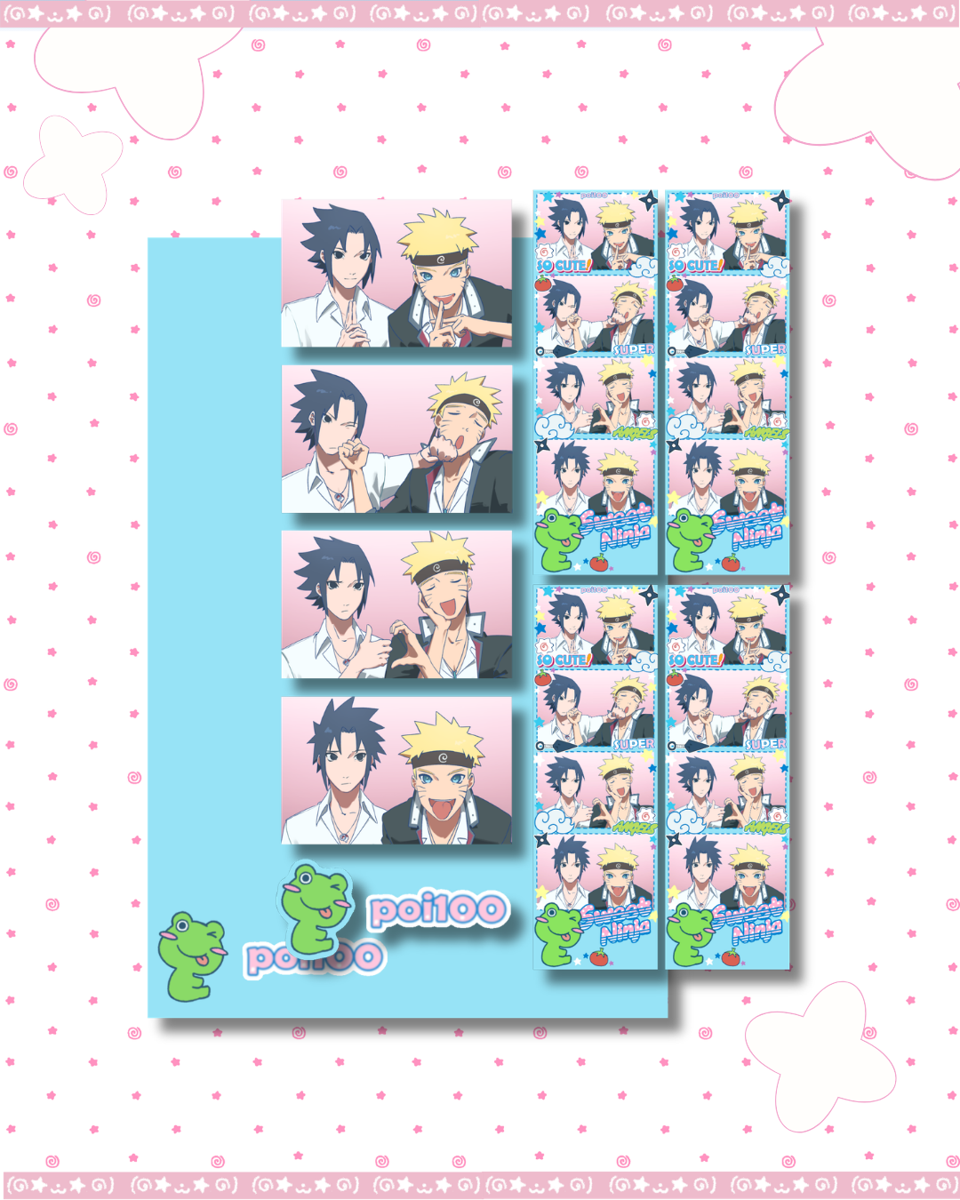 NaruSasu Photobooth Stickersheet