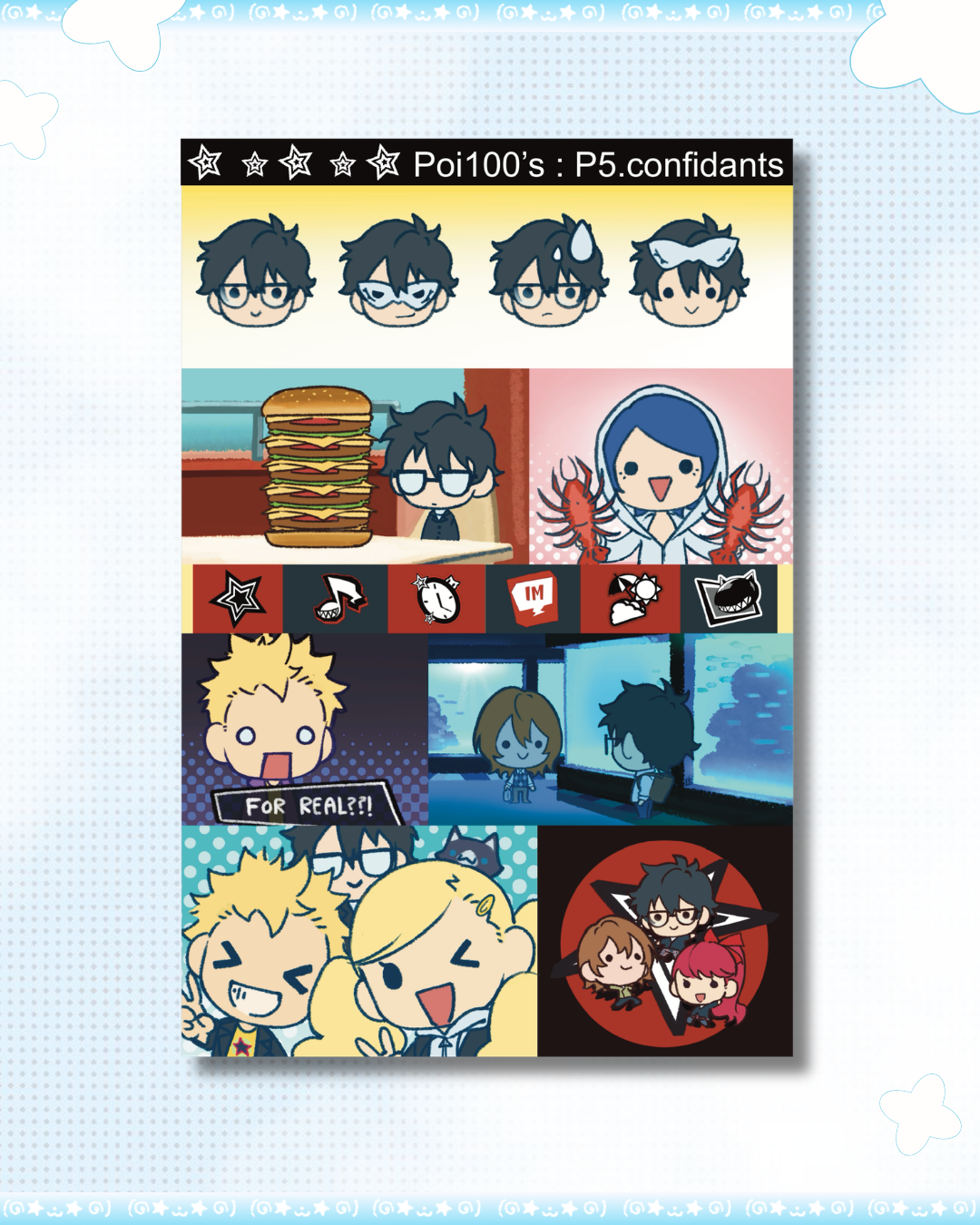 P5.confidants Sticker Sheet
