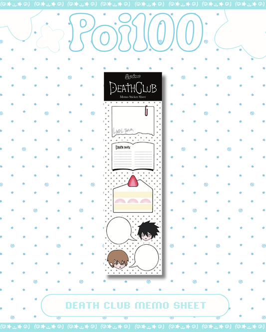 Death Club Memo Sheet