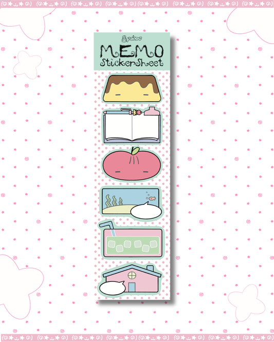 Apple&Pudding Memo Sticker Sheet