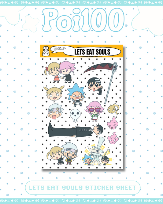 Lets Eat Souls Sticker Sheet