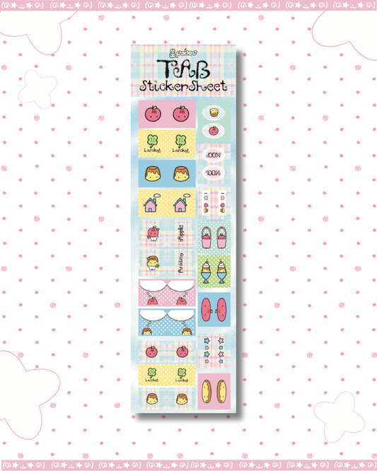 Apple&Pudding Tab Sticker Sheet