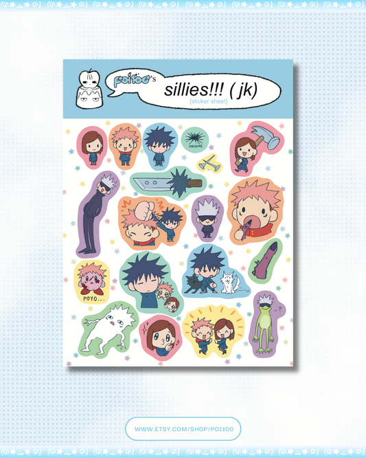 JK SILLIES Sticker Sheet