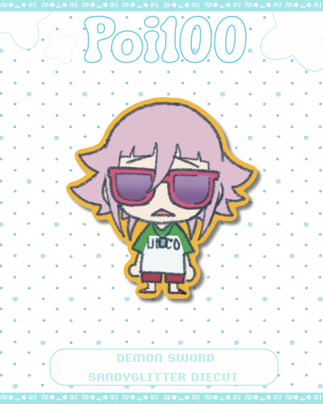 Demon Sword SandyGlitter Diecut